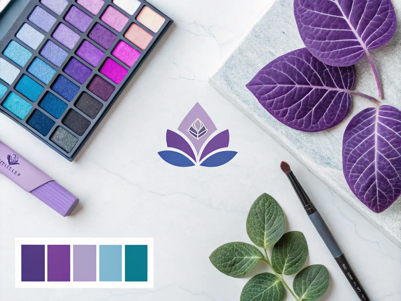 A modern graphic design showcasing a well-designed logo and color palette for a franchise, emphasizing brand identity.